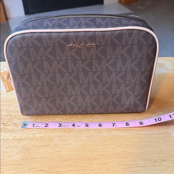 Michael Kors Dark Brown Toiletry Bag - Picture 2 of 7